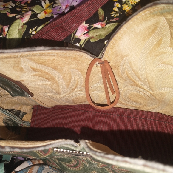 UNIQUE GREEN JUSTIN COM BLAST COWBOY BOOT HANDBAG - Picture 7 of 16